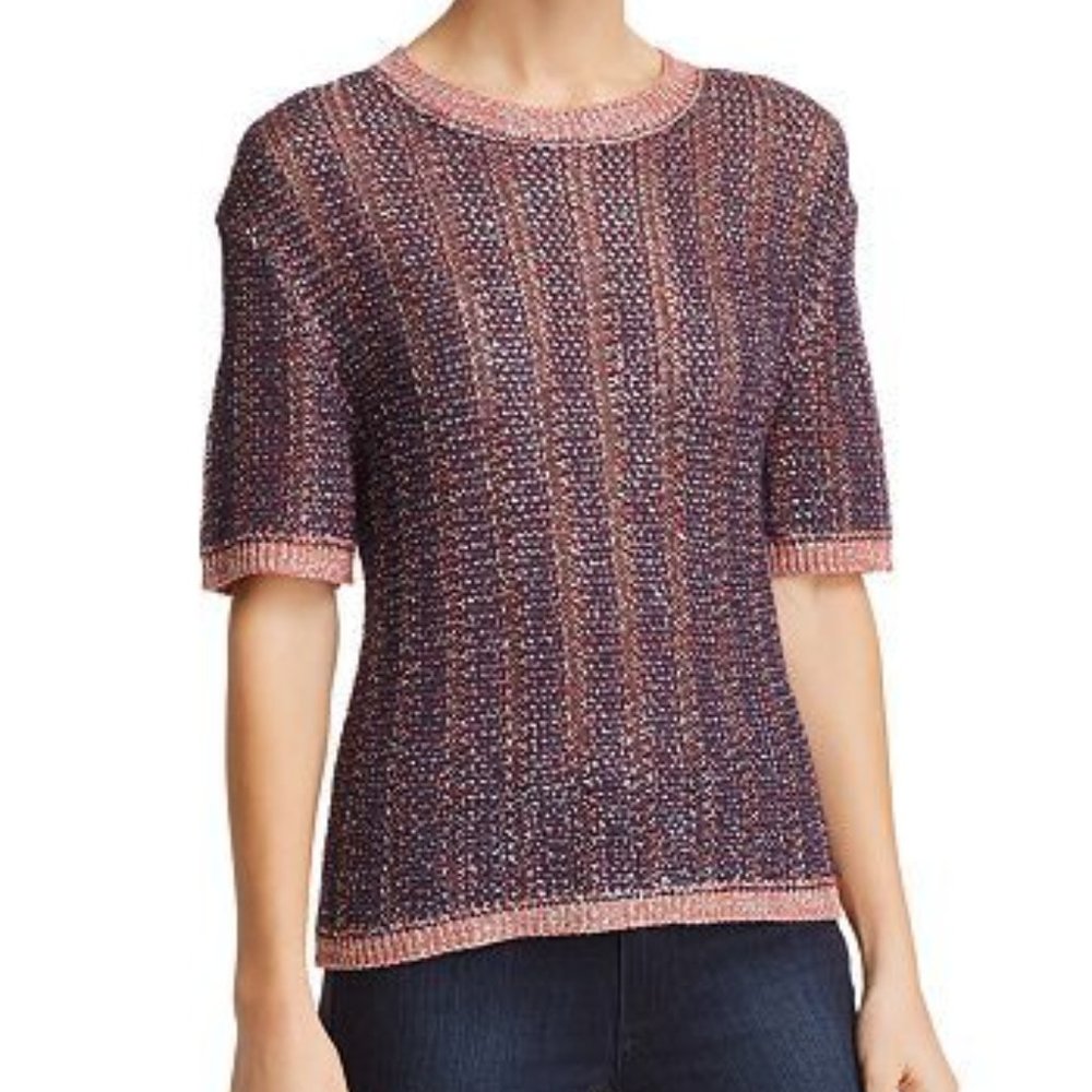 Velvet Graham & Spencer Zabella Metallic Elbow Top Sz S